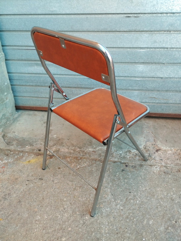 silla plegable inox skay marronnaranja 40-79x43x39 4u